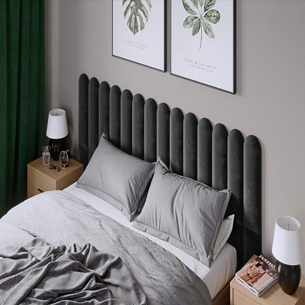 Тапициран панел Vilo OVAL 15X60 GRAPHITE