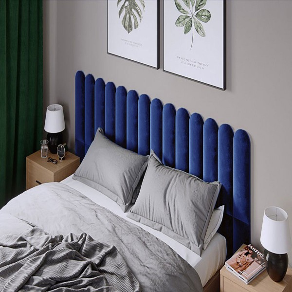 Тапициран панел Vilo OVAL 15X60 NAVY BLUE